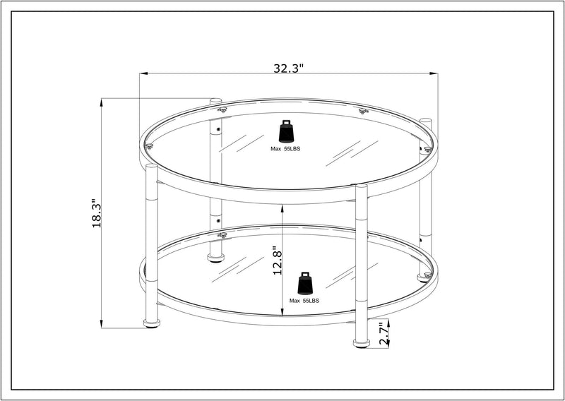 Contemporary Round Tempered Glass Table