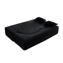 Floor Convertible Sleeper Sofa Bed With 2 Pillows