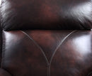 Perfiel - Motion Sofa - Two Tone Dark Brown Top Grain Leather