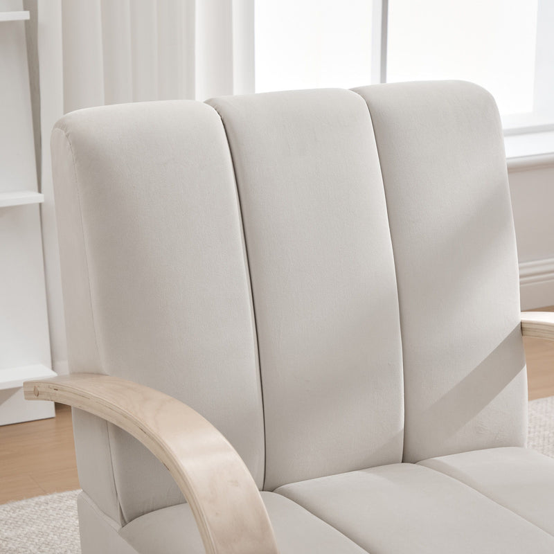 360° Swivel Accent Chair With Armrests, Comfy Lounge Chair - Beige