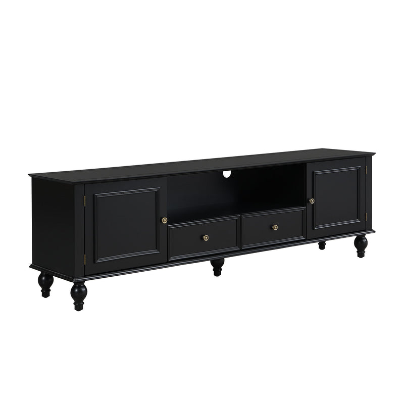 TV Stand For TVs Up To 80", Entertainment Center With Open Compartment
