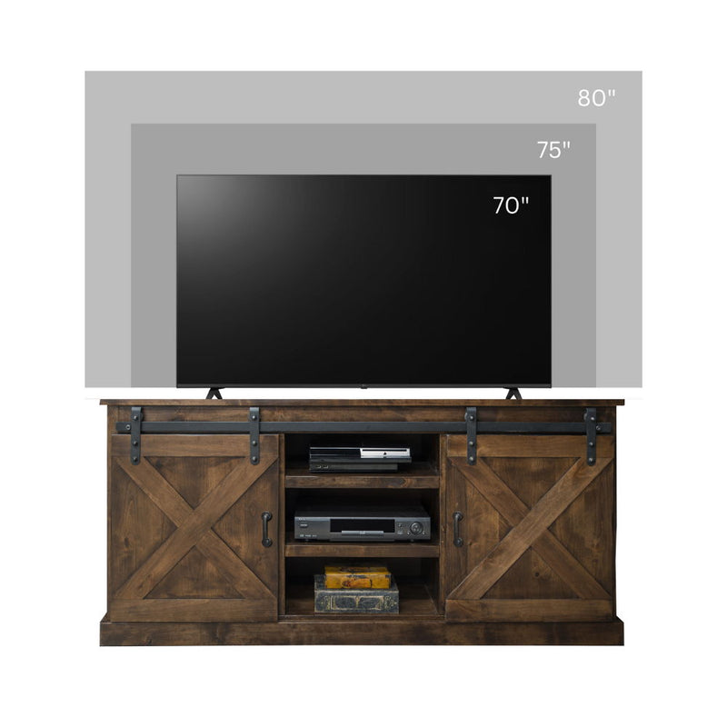 Farmhouse - TV Stand Console - Aged Whiskey