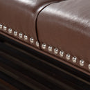 Bedroom End Of Bed Bench Tufted Upholstered End Of Bed Bench End Of Bed Entrance Shoe Bench With Nailhead Trim And Shelf Bedroom Upholstered Leather Bench Living Room Shoe Rack Footstool