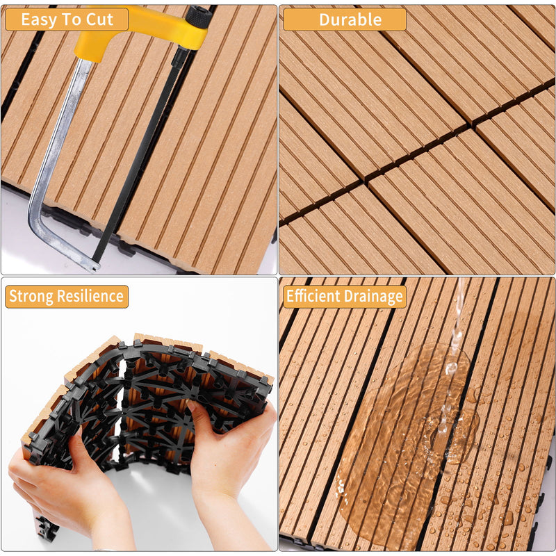 Composite Deck Tiles, Resist Rust, Water, Weather