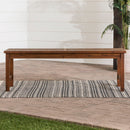 Modern Slat Top Solid Wood Patio Bench