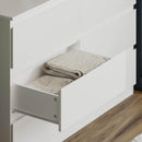 6 Drawer Double Dresser For Bedroom Living Room Hallway - White