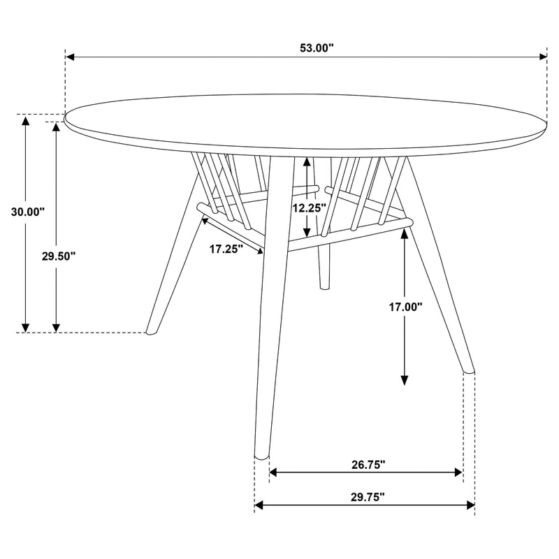 Everton - Round Wood Dining Table - Dark Walnut