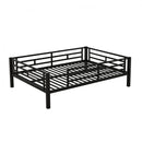 Full Size Convertible Bunk Bed With 2 Drawers Durable - Black