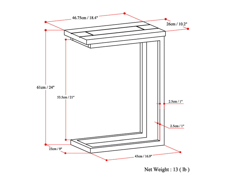 Skyler - Handcrafted C Side Table