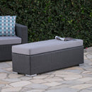 Enthrallia - Outdoor Wicker Bench With Foam Filled Cushion