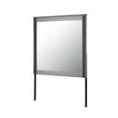 Lorenzo - Large Scale Mirror With Sleek Frame And Glittered Detailing - Silver