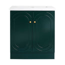 Contemporary Freestanding Bathroom Vanity With Resin Sink & Soft-Close Cabinet Doors