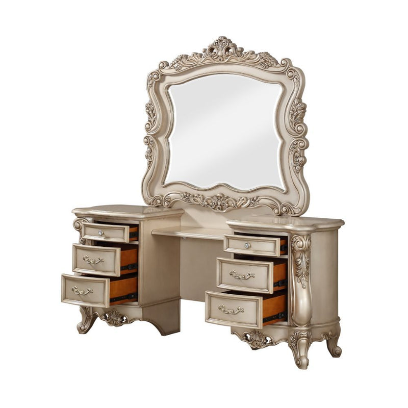 Gorsedd - Vanity Desk - Antique White - Atlantic Fine Furniture Inc