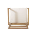 Outdoor Acacia Wood Club Chairs, 2 Pieces Set - Natural Stained / White
