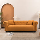 Vintage Medieval Style Sofa, Chesterfield Design, With 2 Throw Pillows