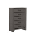 5 Drawer Dresser - Gray / Brown