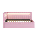 Upholstered Platform Bed With USB Ports And LED Belt