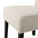 Upholstered Dining Chairs, Modern Fabric Dining Room Chair (Set of 2) - Beige