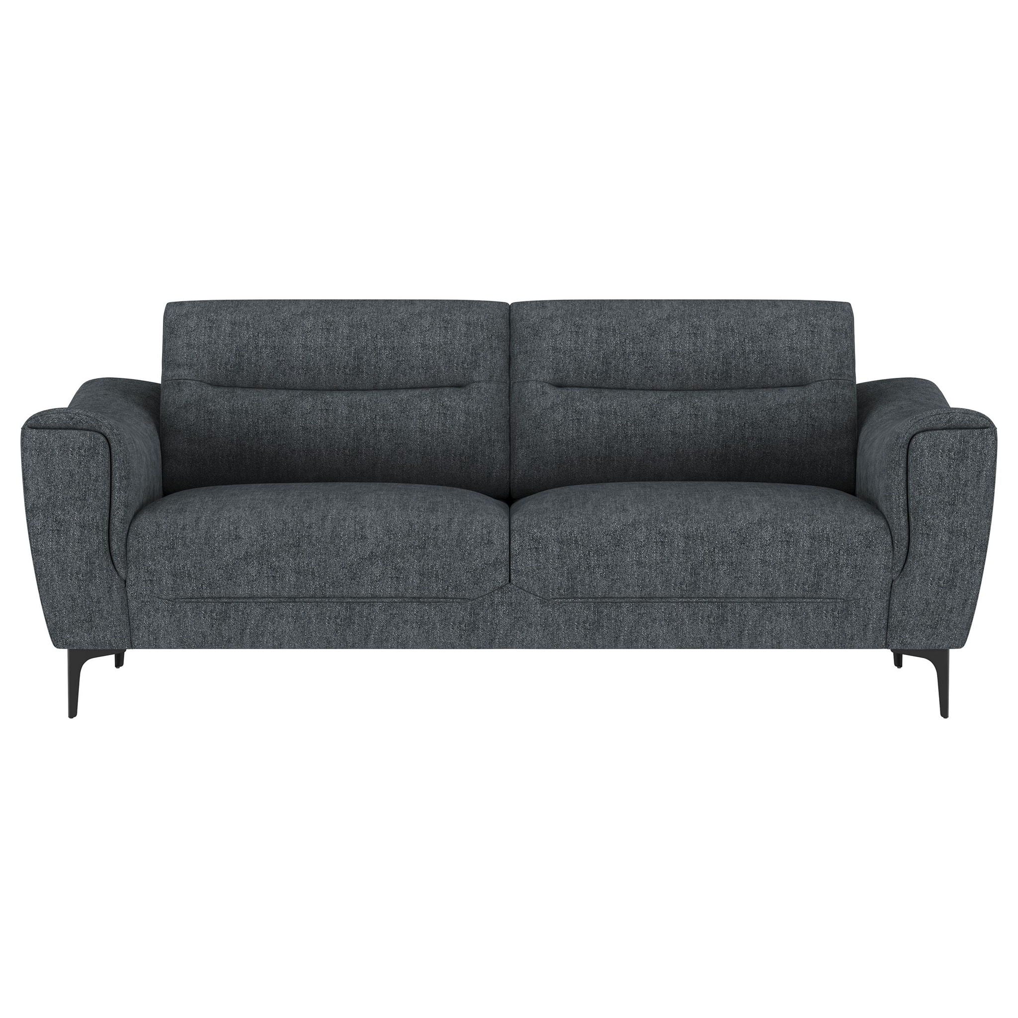 Nolan 2-piece Upholstered Sofa Set Charcoal