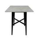Modern Bar Height Dining Table, Rubberwood Legs And Laminate Table Top