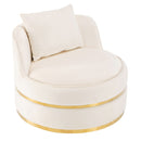 360 Degree Swivel Over Sized Upholstered Barrel Chair