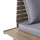Aticus - 4 Person Outdoor Seating Group With Cushions, Slatted Club Chair - Dark Gray
