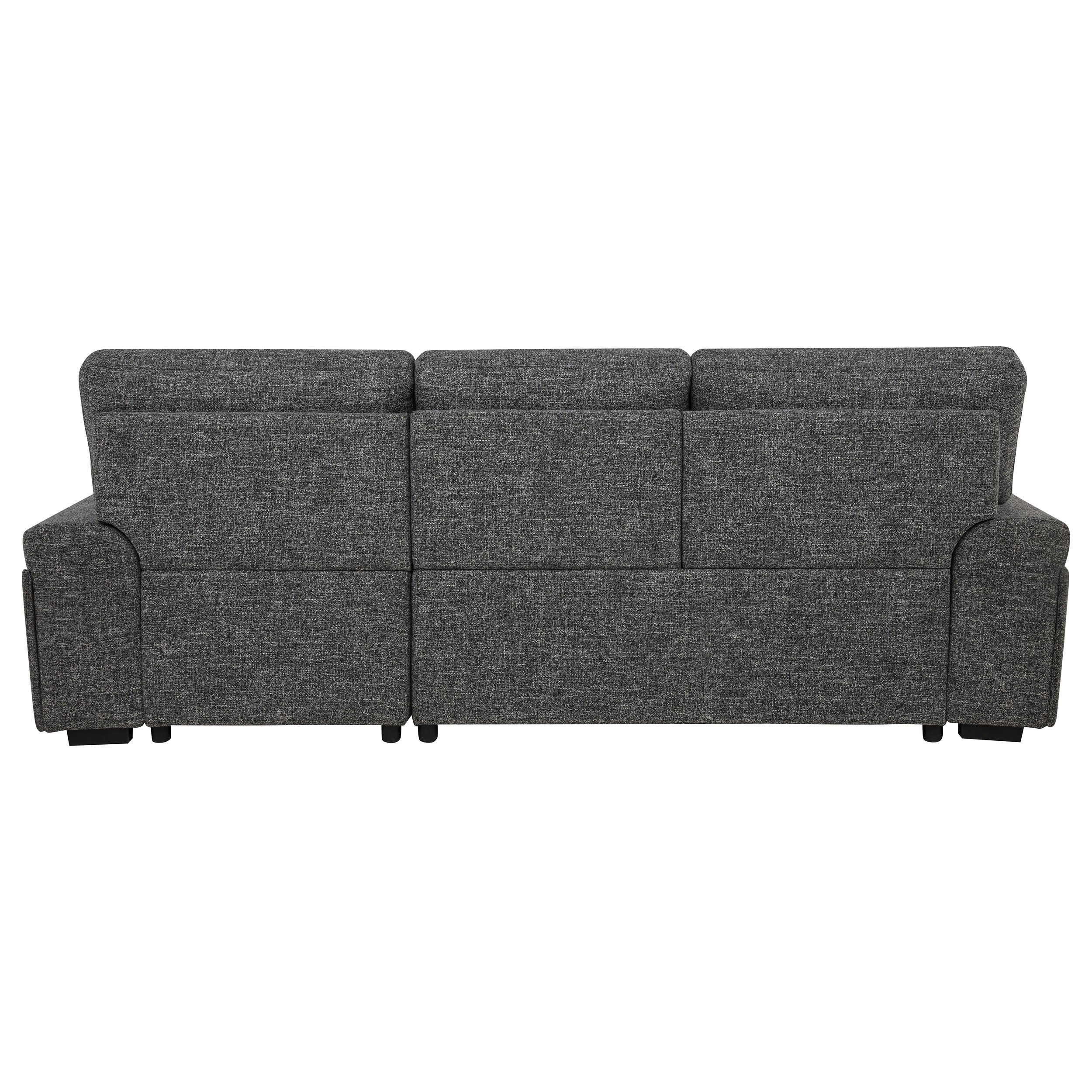 Demko Sleeper Sectional Sofa with Speaker and Storage Chaise Granite — view 15