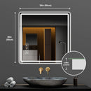 LED Bathroom Mirror, Anti Explosion Glass, Rust Resistant, Anti Fog, Tri Color