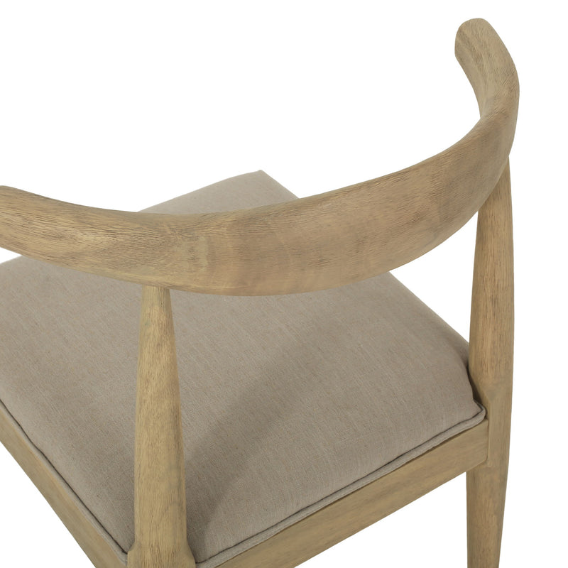 Mid Century Modern Dining Chair Set With Upholstered Seating