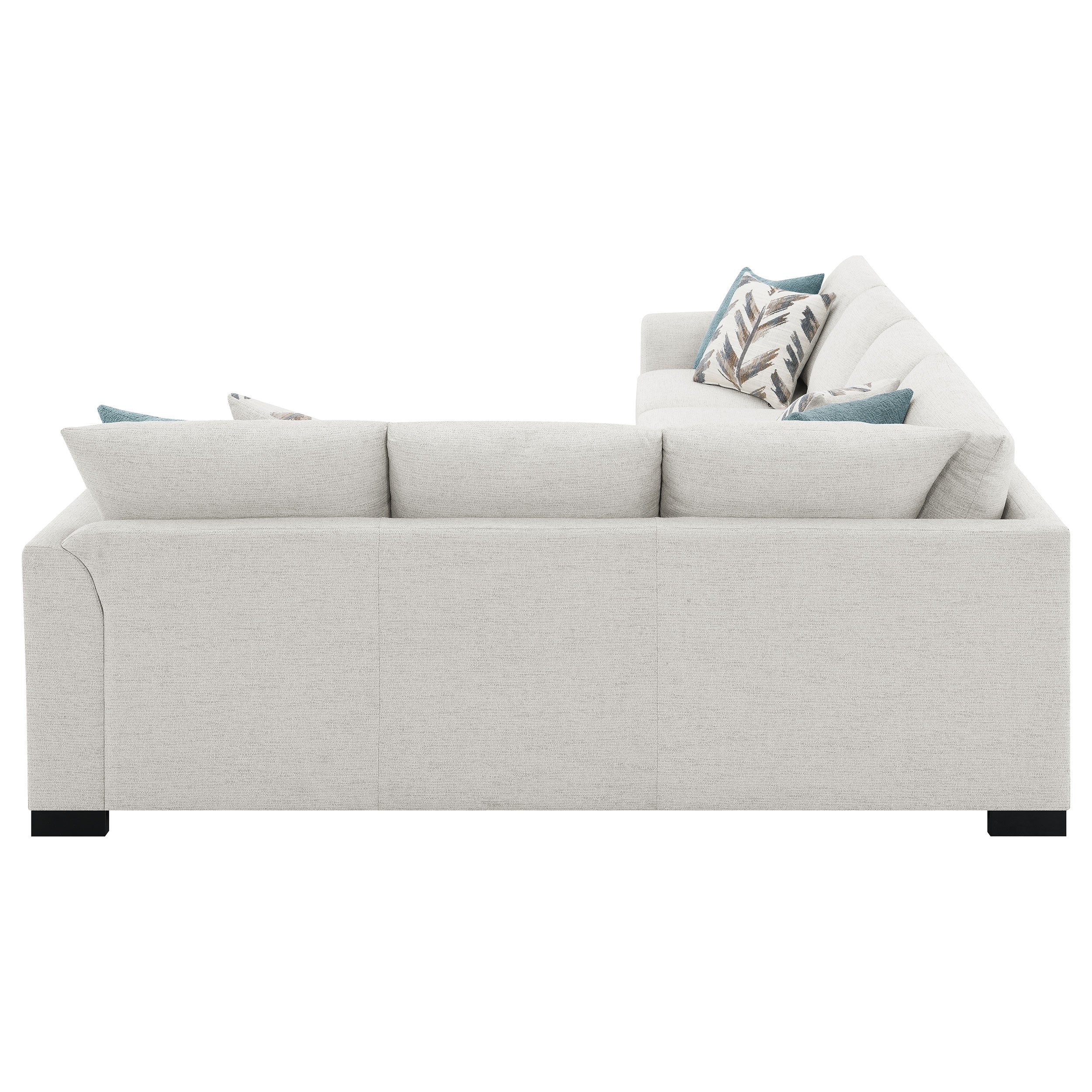 Ashford Chenille Upholstered Sleeper Sectional Sofa Greige — view 9