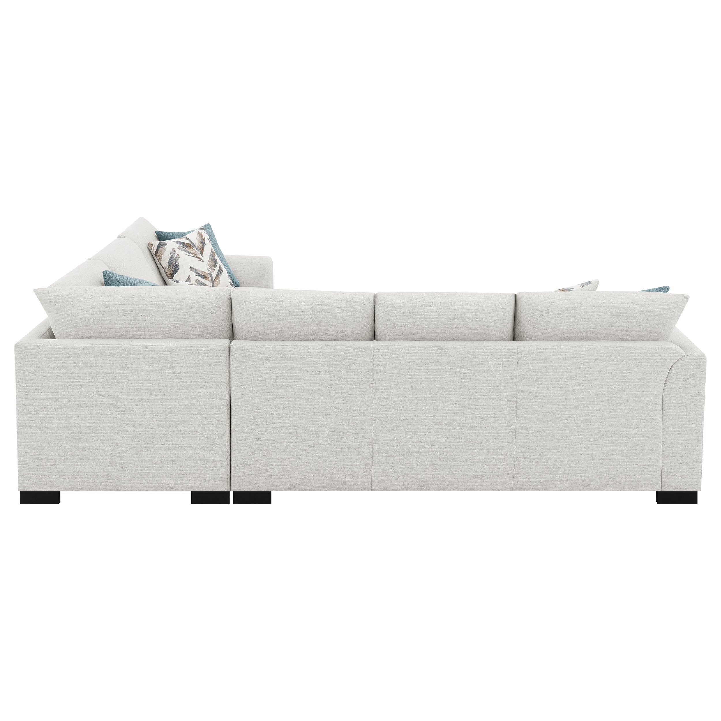 Ashford Chenille Upholstered Sleeper Sectional Sofa Greige — view 11