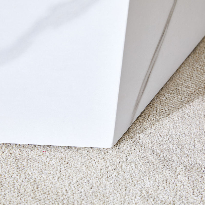 Modern Coffee Table With Complex Texture Patterns, Stylish And Durable Design - White