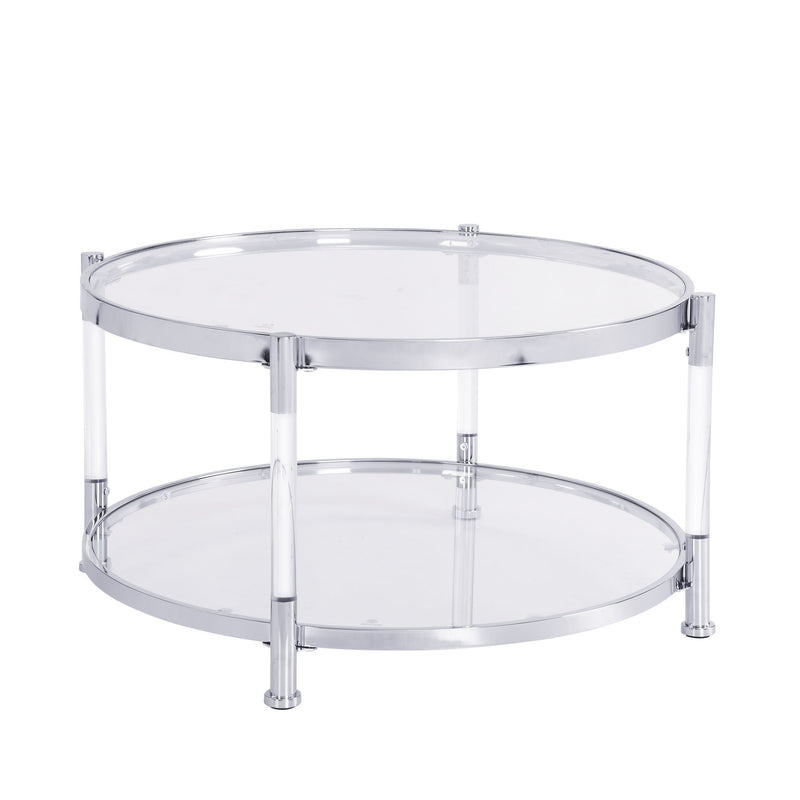 Contemporary Round Tempered Glass Table
