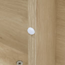 Fluted 6 Drawers Dresser, Double Dresser Chest Of Drawers, Modern Chest Of Drawers With LED, Drawer Organizer For Bedroom, Living Room, Hallway - Natural