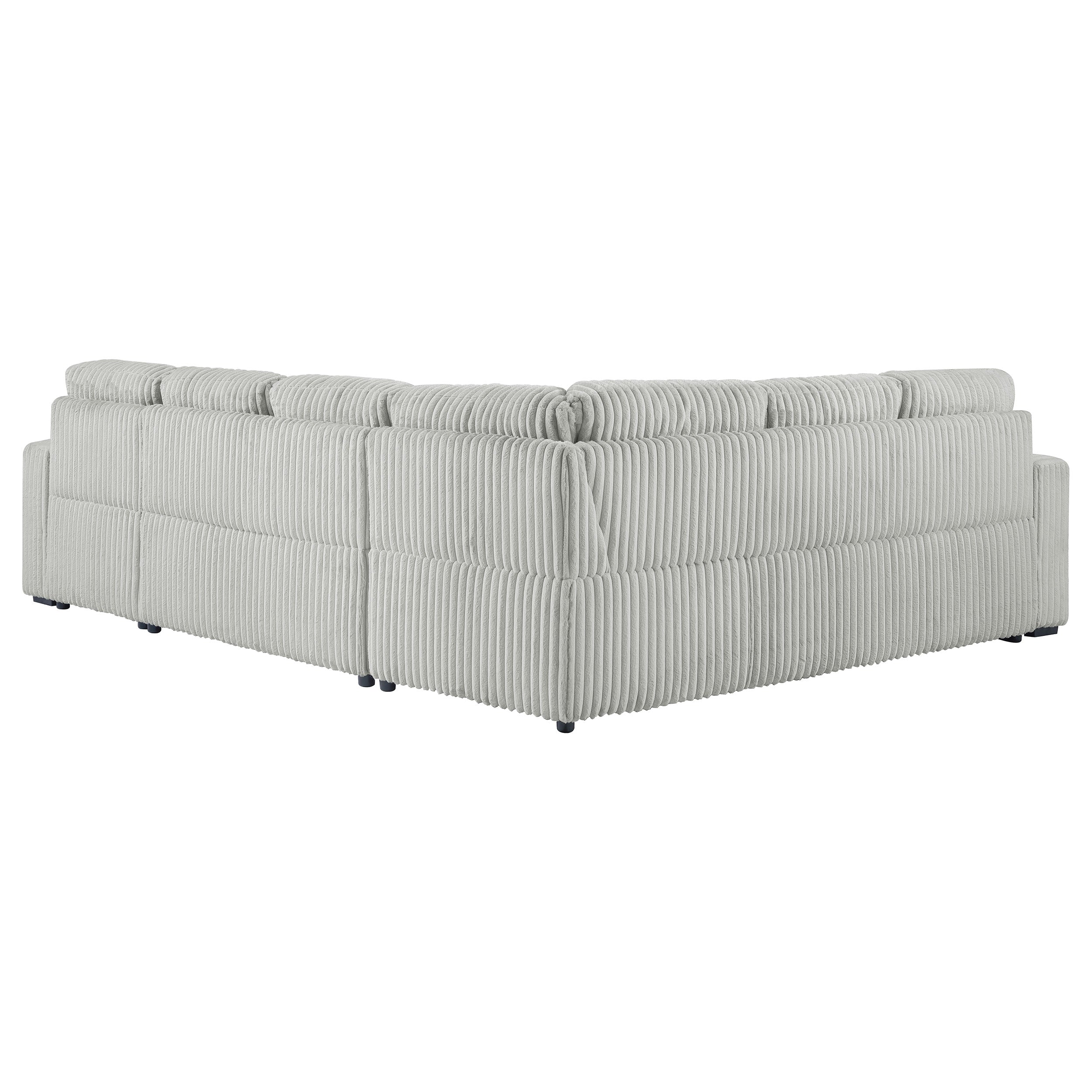 Devonshire Sleeper Sectional Sofa Storage Chaise Grey — view 15