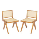 Chandigarh Dining Room Chairs With Natural Rattan (Set of 2)