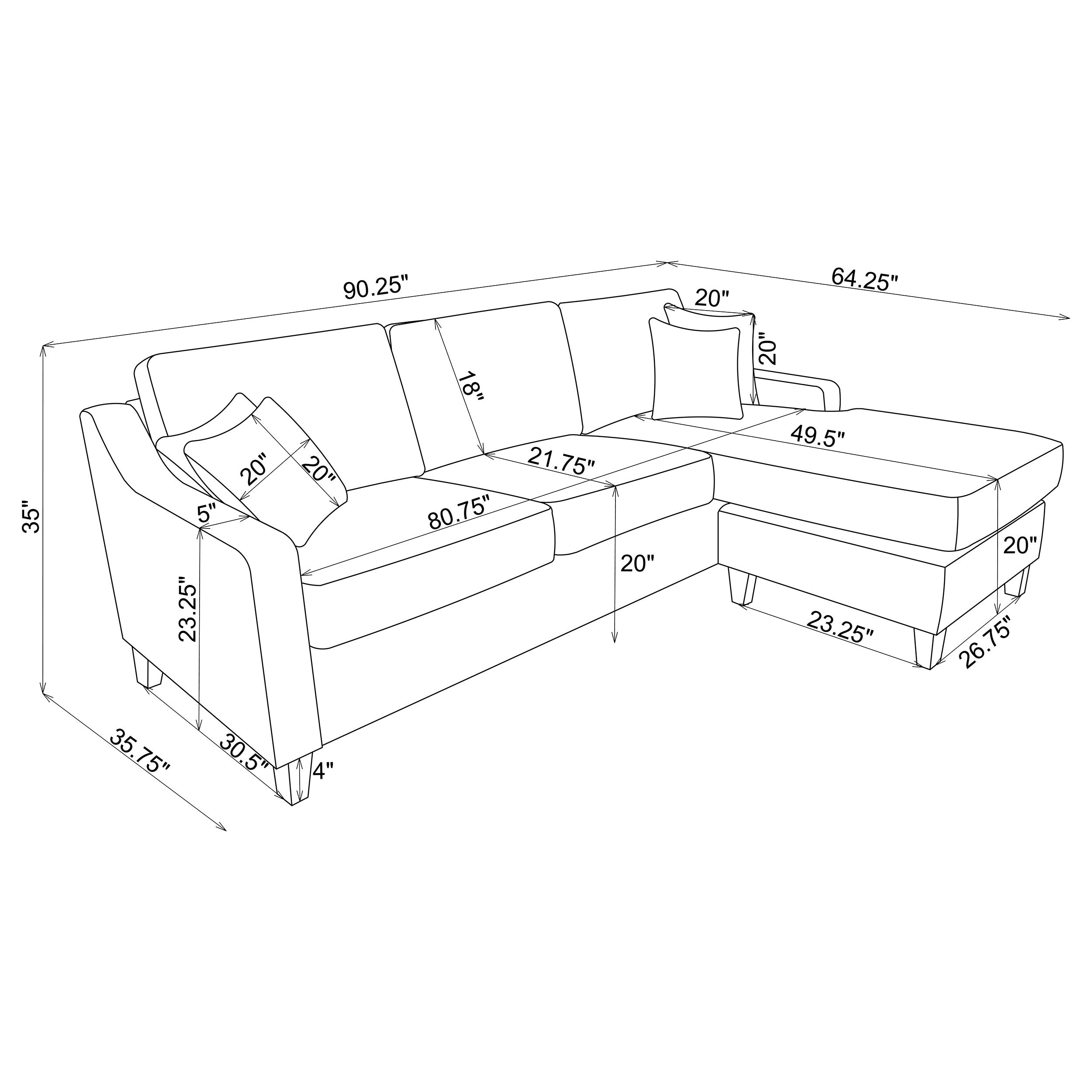 Mcloughlin Upholstered Sloped Arm Sectional Sofa Platinum — view 14