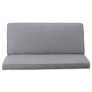Contemporary Loveseat With Upholstered Fabric And Birch Wood Legs - Light Gray