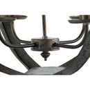 4 Light Metal Chandelier, Hanging Light Fixture With Adjustable Chain For Kitchen, Bulb Not Included - Gray