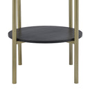 Dyson - Three Table Cocktail Set - Gold Metallic With Black Shelf