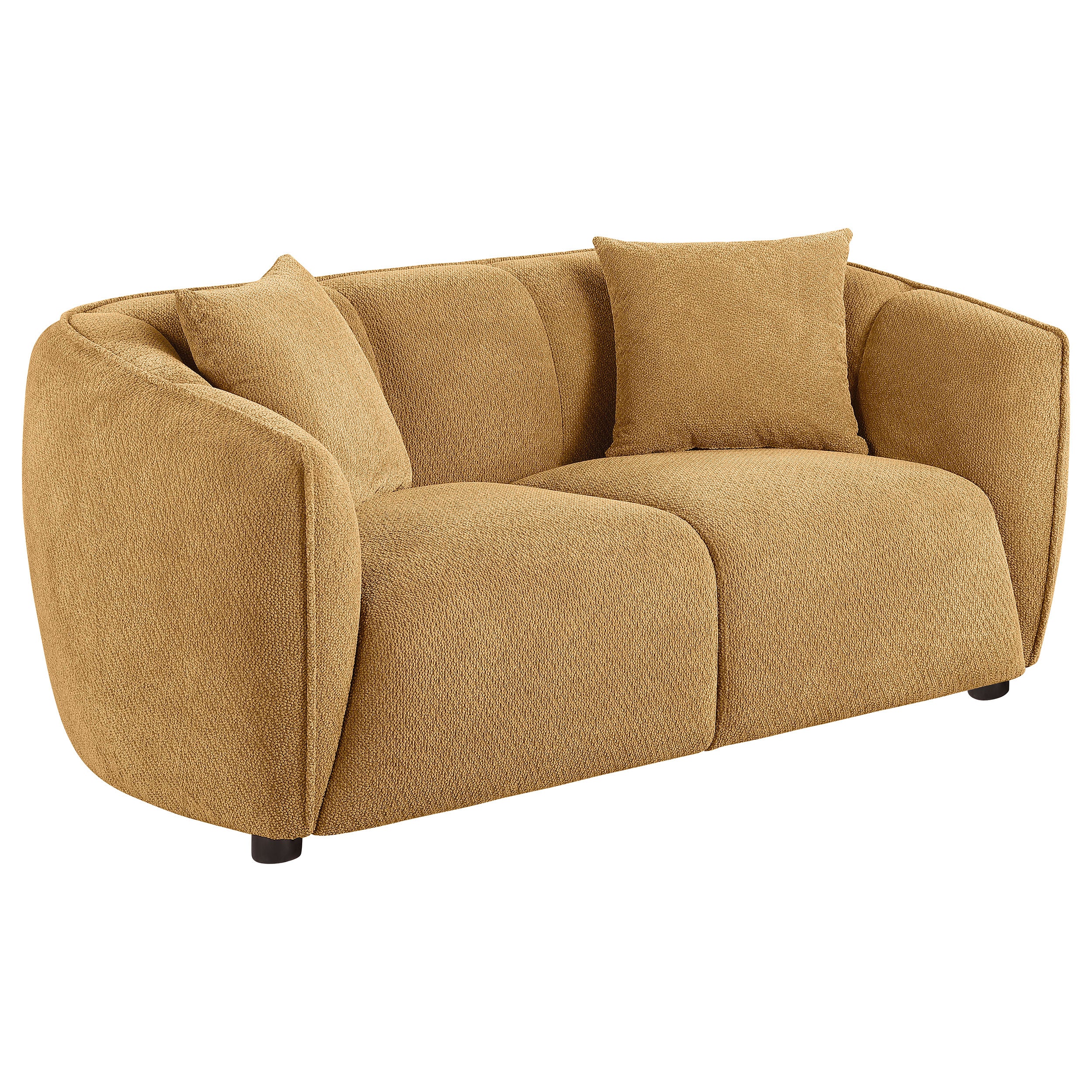 Aleisha 3-piece Fabric Upholstered Sofa Set Mustard Yellow — view 5