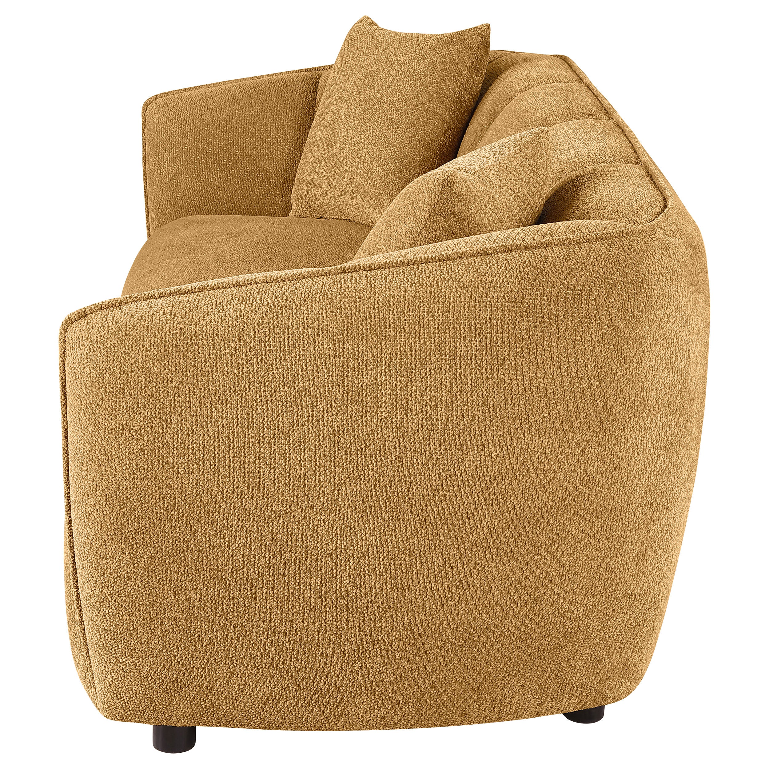 Aleisha Fabric Upholstered Sofa Mustard Yellow — view 5