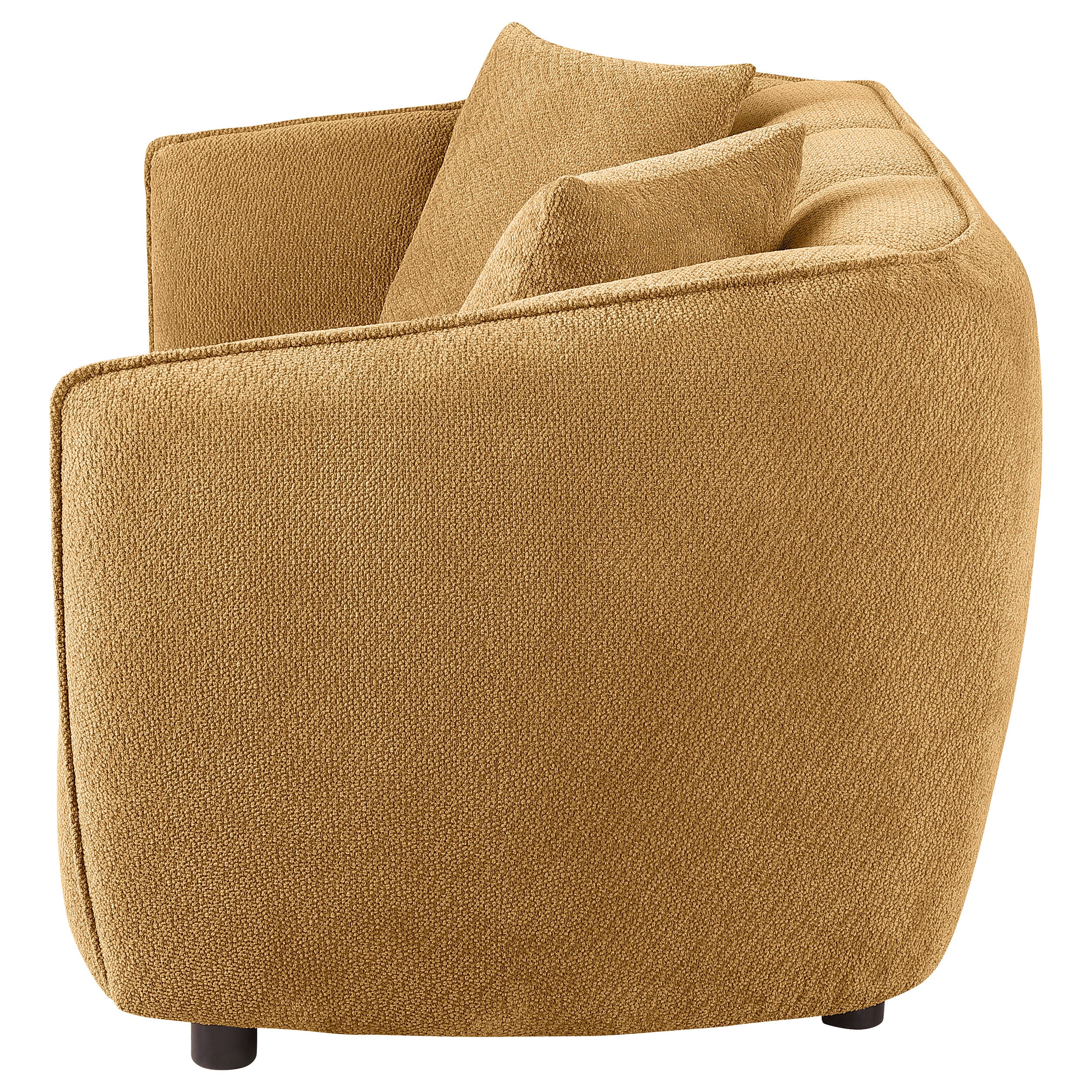 Aleisha Fabric Upholstered Loveseat Mustard Yellow — view 5