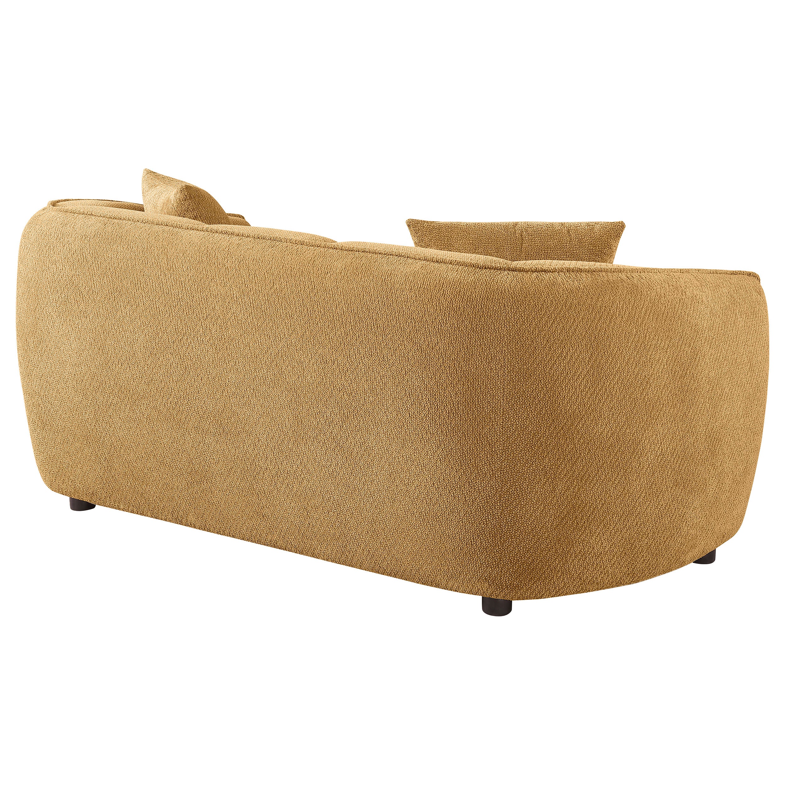 Aleisha Fabric Upholstered Loveseat Mustard Yellow — view 7