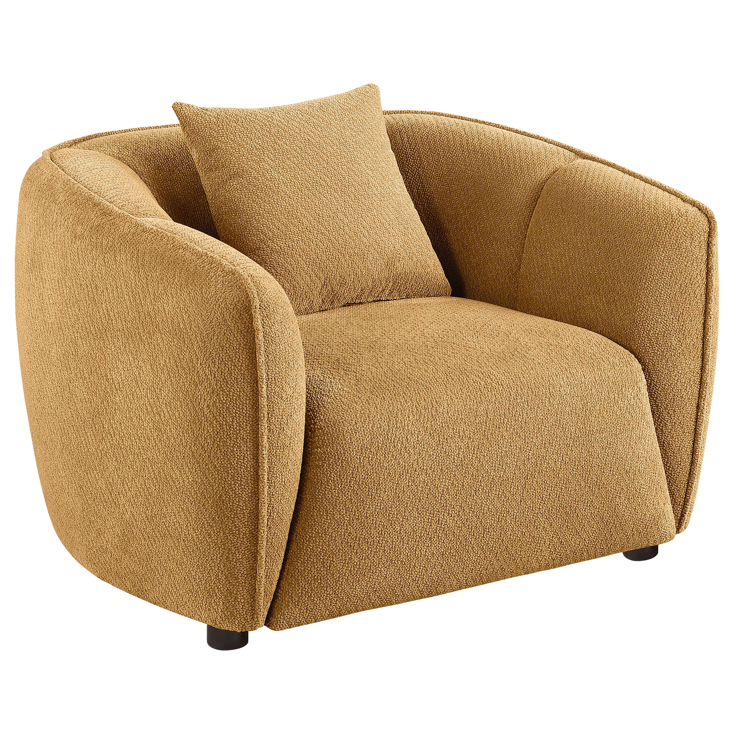 Aleisha Fabric Upholstered Accent Chair Mustard Yellow — view 1