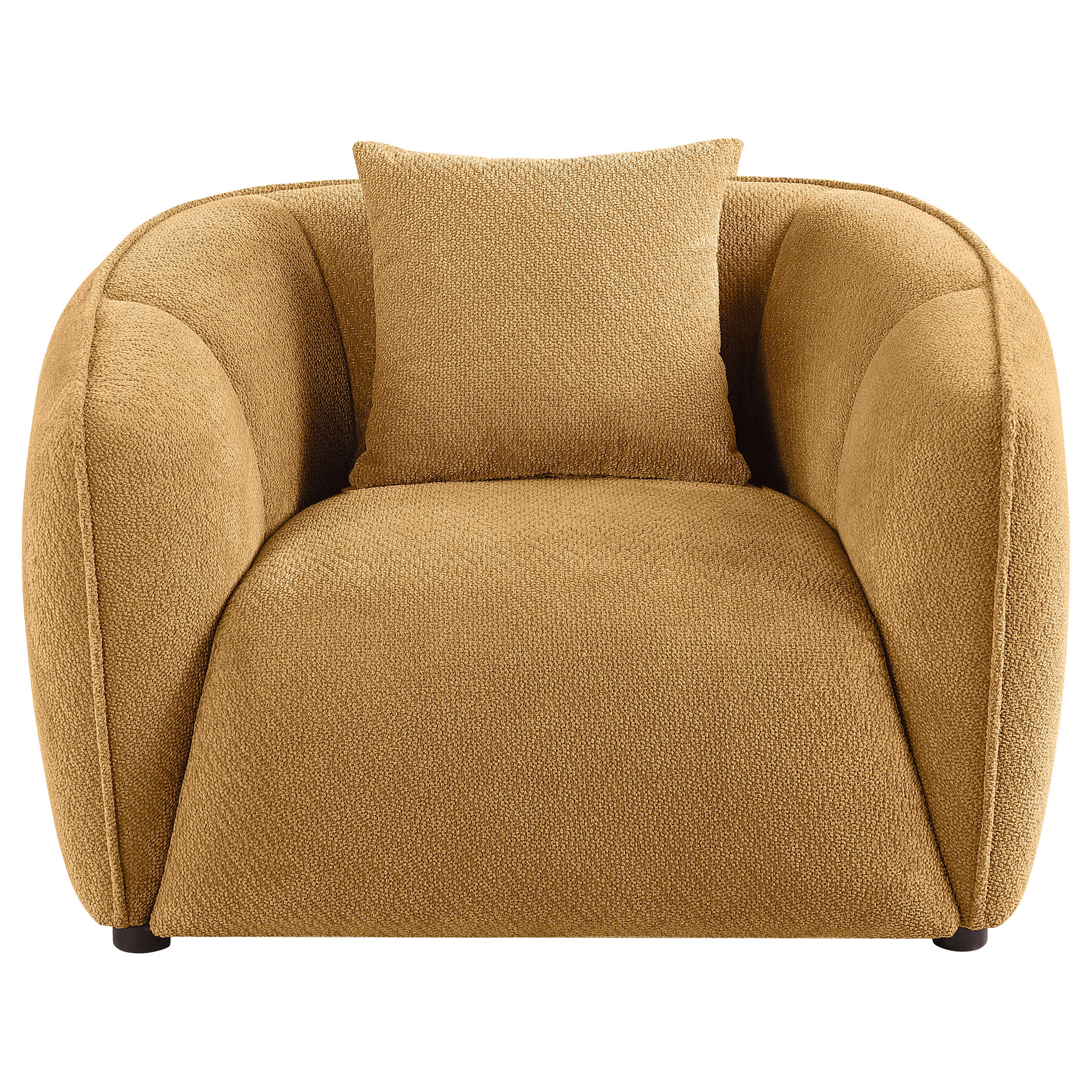 Aleisha Fabric Upholstered Accent Chair Mustard Yellow — view 3