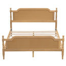 Traditional Style Rattan Bed Frame, No Box Spring Needed