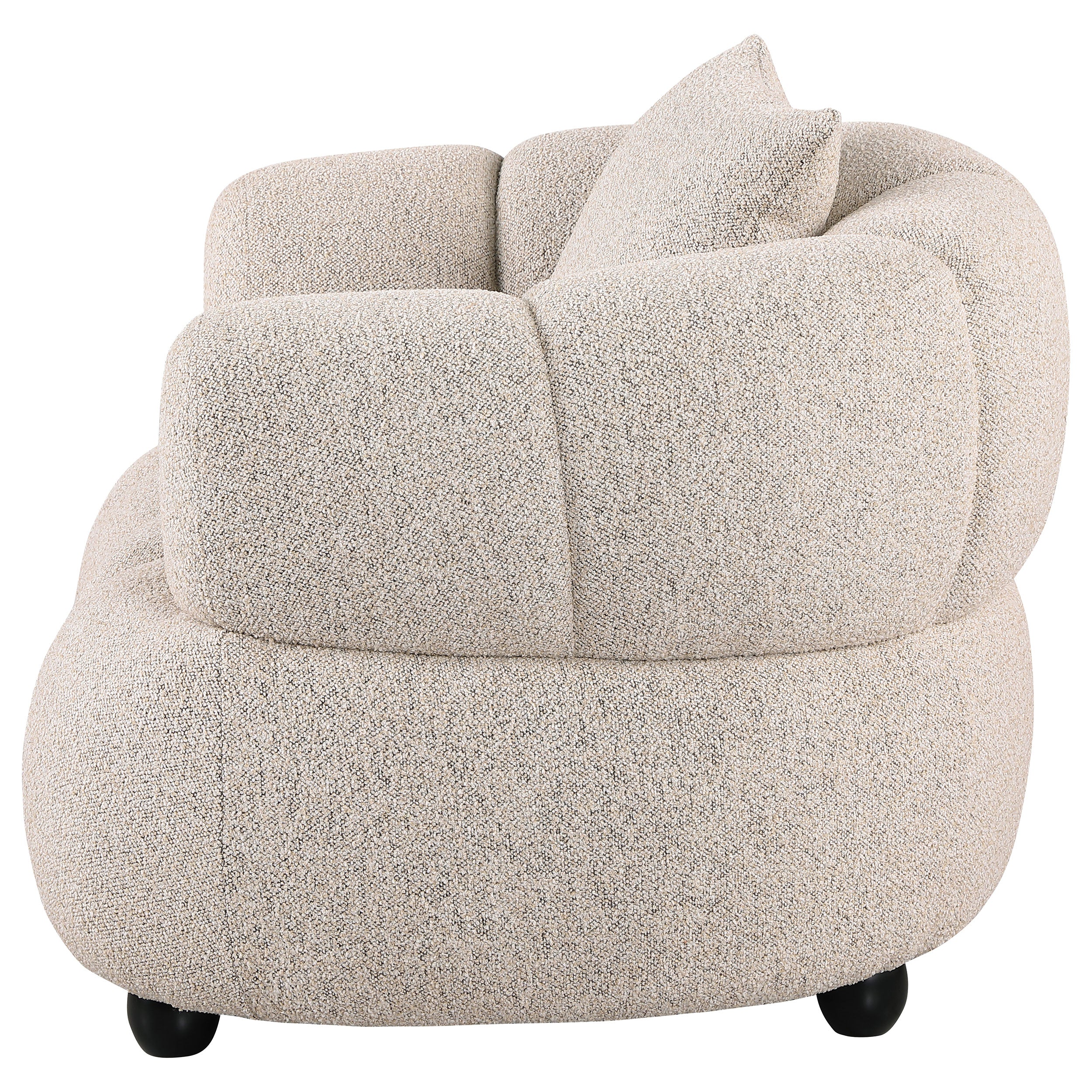 Whitney Contemporary Channel Tufted Woven Fabric Upholstered Accent Chair — view 5