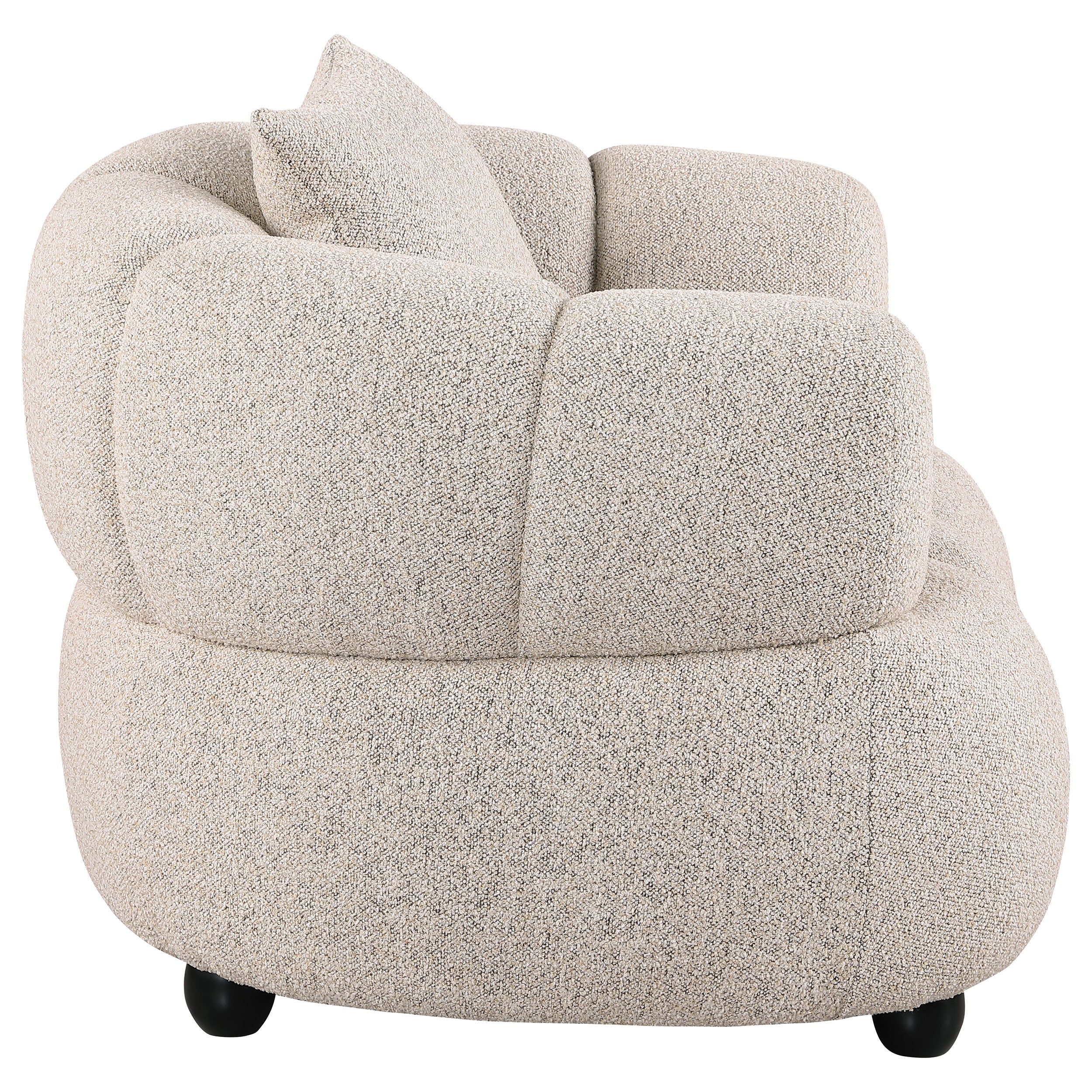 Whitney Contemporary Channel Tufted Woven Fabric Upholstered Accent Chair — view 8