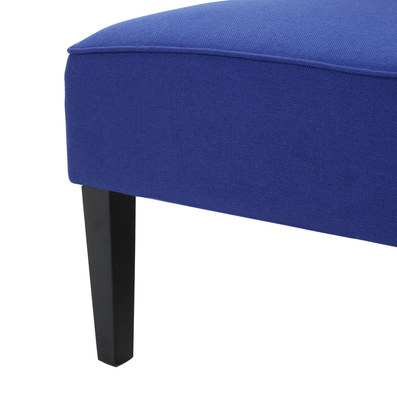 Contemporary Loveseat With Upholstered Fabric And Birch Wood Legs